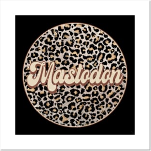 Classic Music Mastodon Personalized Name Circle Birthday Posters and Art